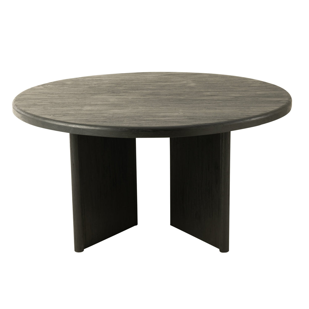 Tavolo Rotondo in Legno di Teak Nero J-Line