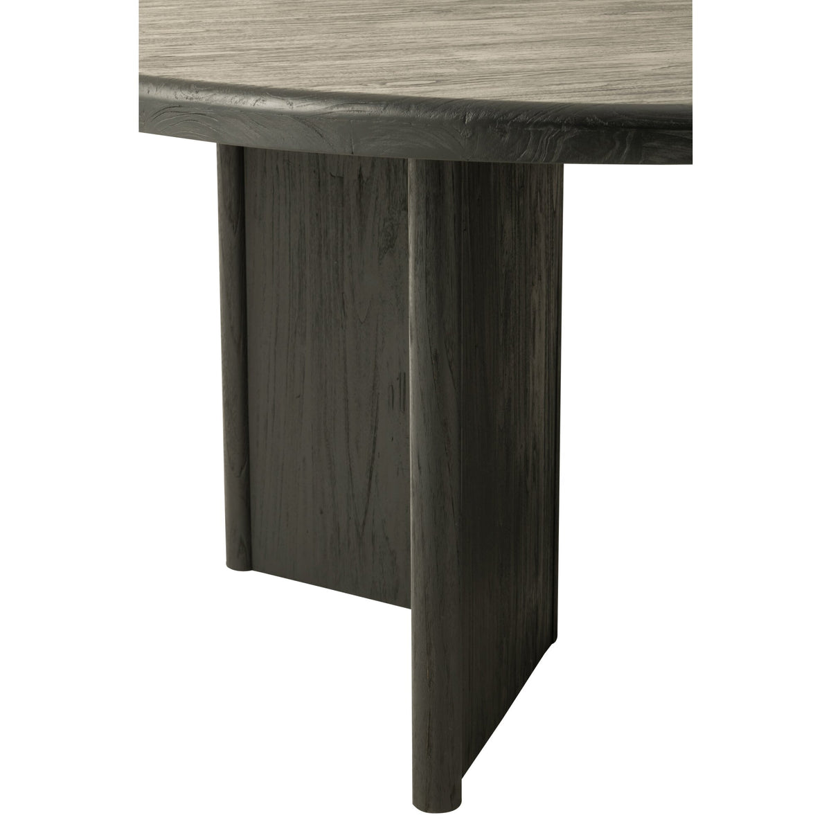 Tavolo Rotondo in Legno di Teak Nero J-Line