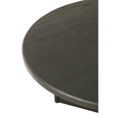 Tavolo Rotondo in Legno di Teak Nero J-Line