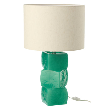 Lampada da tavolo 3 cubi in vetro verde scuro J-Line