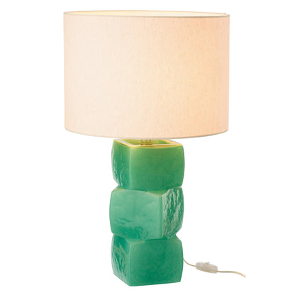 Lampada da tavolo 3 cubi in vetro verde scuro J-Line