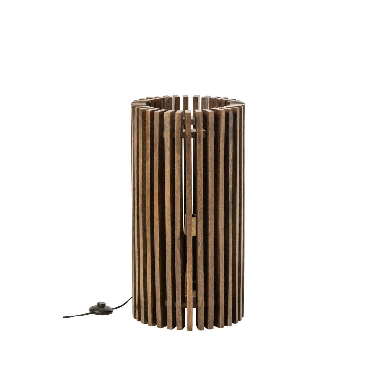 Lampada da tavolo in legno di mango scanalato marrone scuro J-Line
