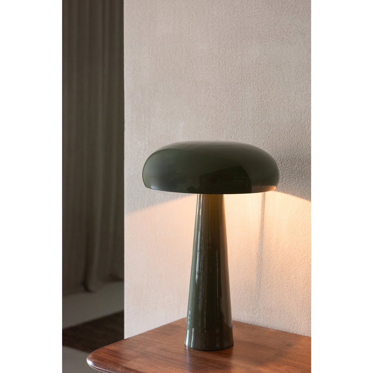 Tafellamp Paddenstoel Ijzer Olijfgroen Ø30cm J-Line