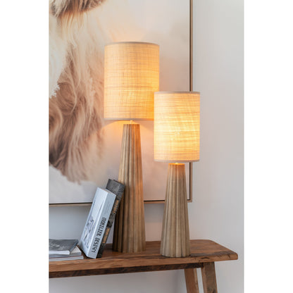 Lampada da tavolo Ombrellino Legno Naturale Piccola J-Line