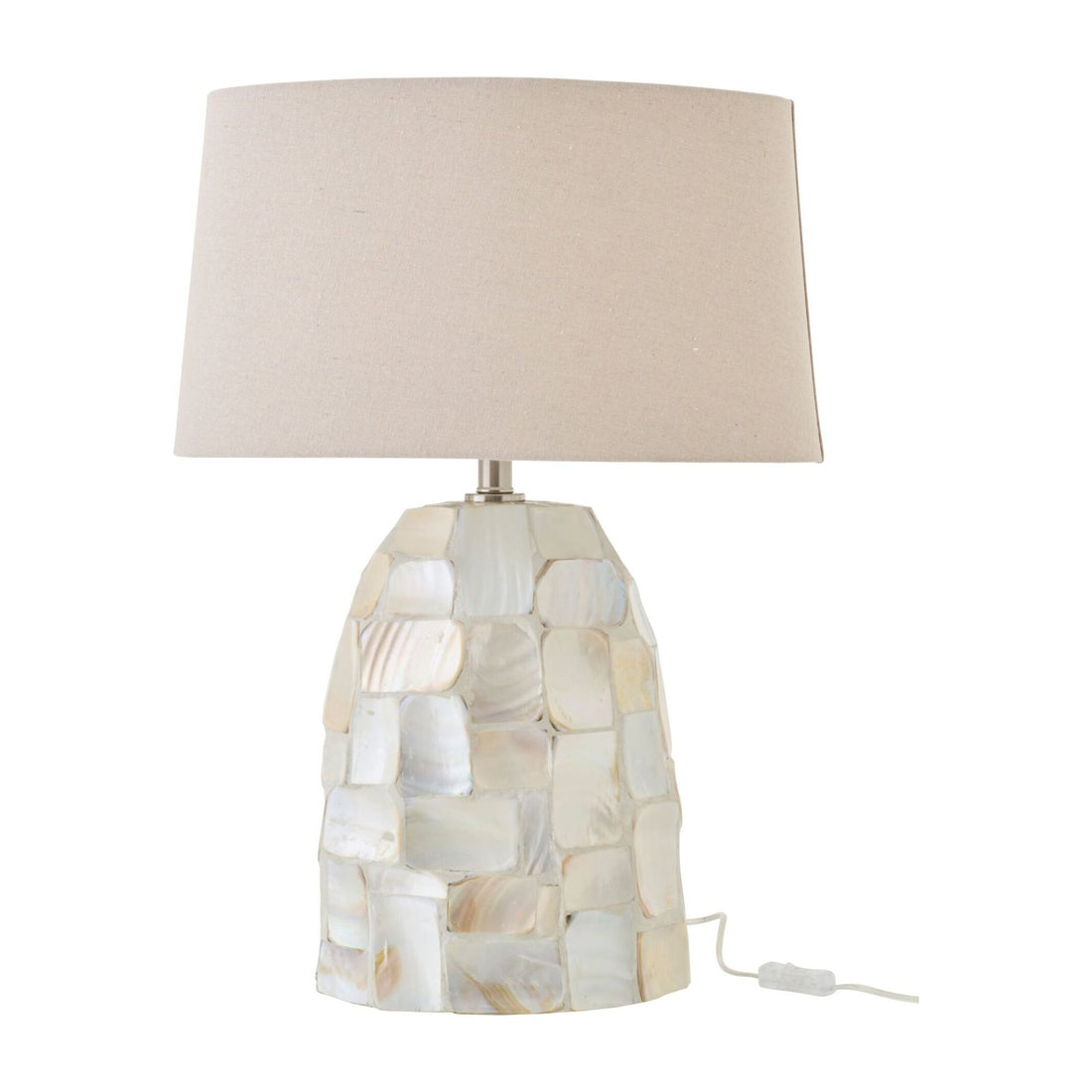 Lampada da tavolo Effetto perla Conchiglia Bianco sporco/Beige chiaro J-Line