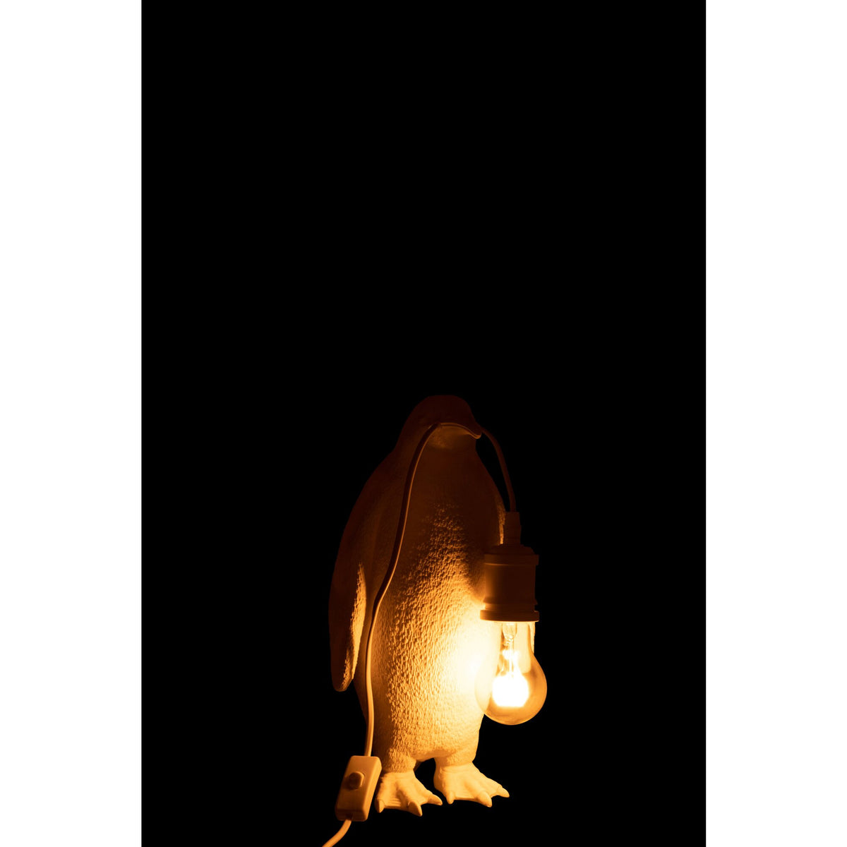 Lampada da tavolo Pinguino Resina Bianca Piccola J-Line
