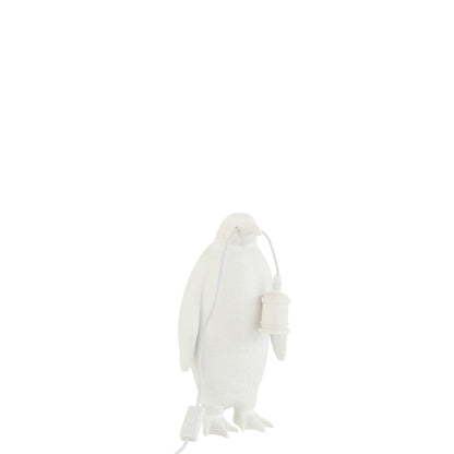 Lampada da tavolo Pinguino Resina Bianca Piccola J-Line