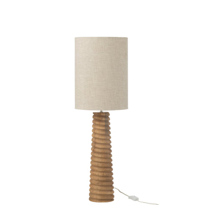Lampada da tavolo con attacco a vite in legno grigio naturale J-Line