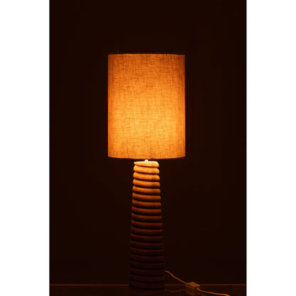Lampada da tavolo con attacco a vite in legno grigio naturale J-Line