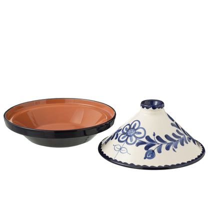Tagine Motivo Granada Blu Cobalto/Bianco Ceramica J-Line