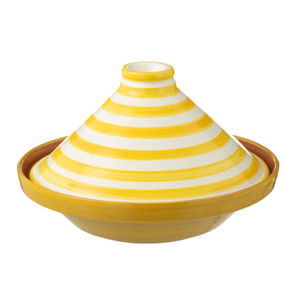 Tagine Granada Righe Giallo/Bianco Ceramica J-Line