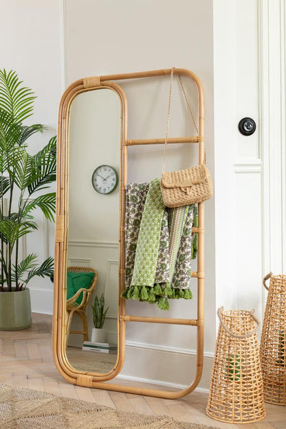 Tapijt Vierkanten Geweven Touw Plastiek Naturel - Buiten-divers - J-Line - livinglovely.nl