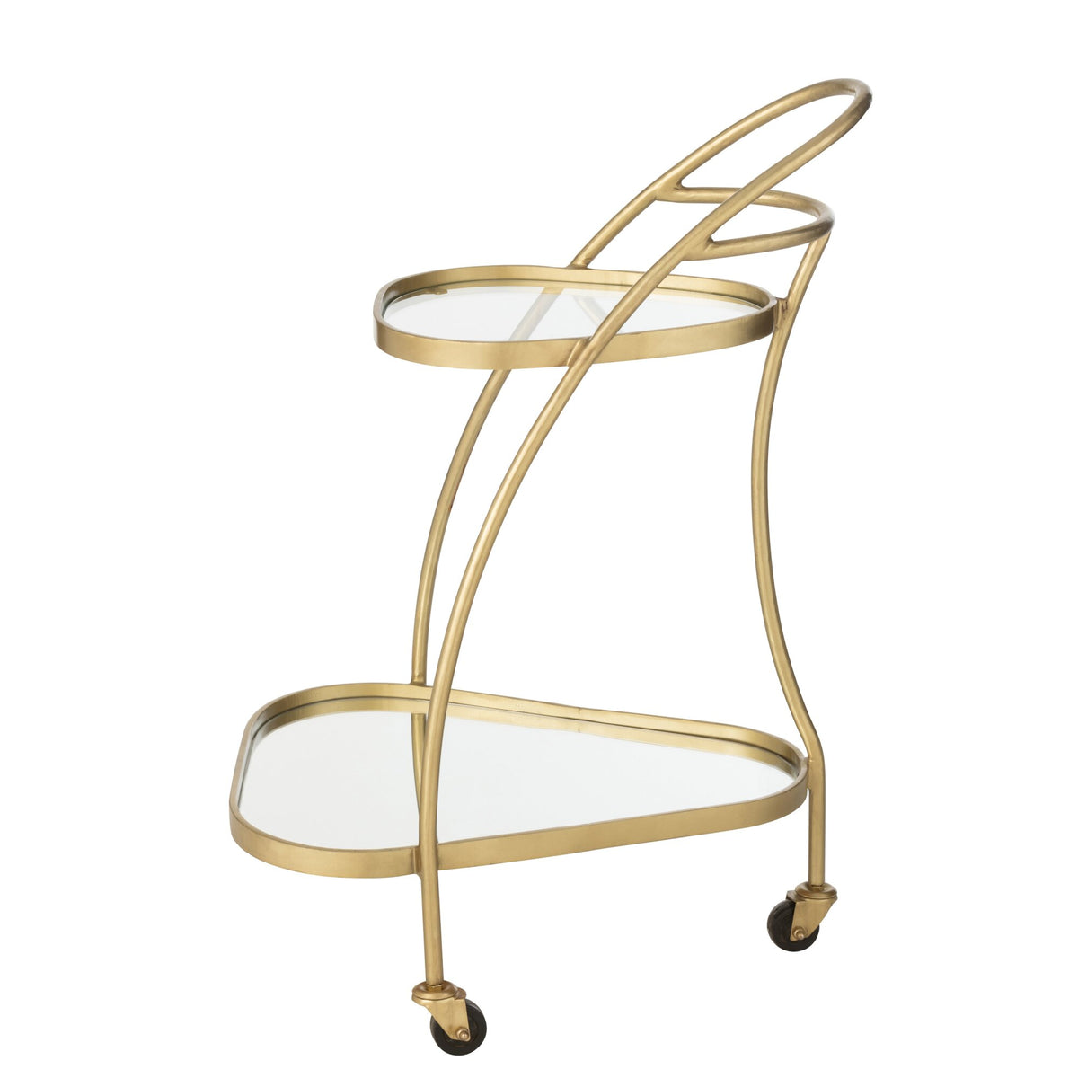 Carrello Triangolo Metallo/Specchio Oro J-Line