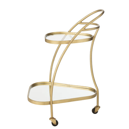 Carrello Triangolo Metallo/Specchio Oro J-Line