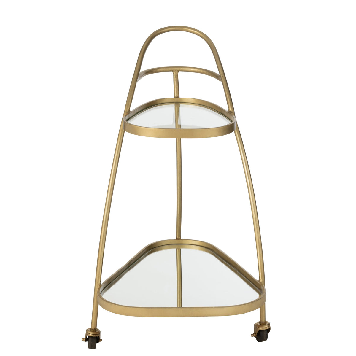 Carrello Triangolo Metallo/Specchio Oro J-Line