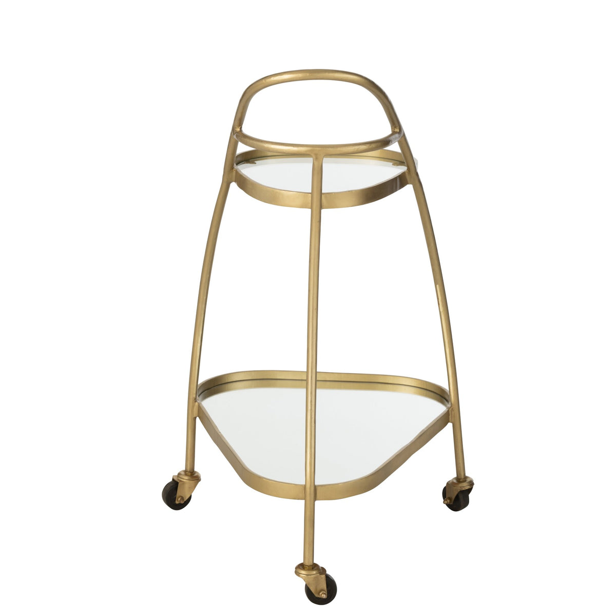 Carrello Triangolo Metallo/Specchio Oro J-Line