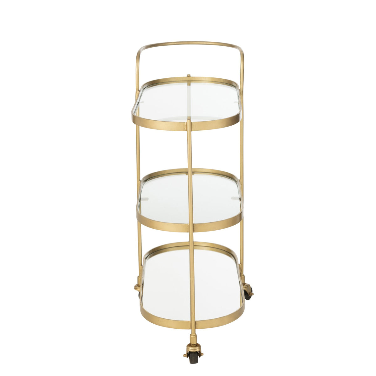 Trolley Ovale Metallo/Specchio Oro J-Line