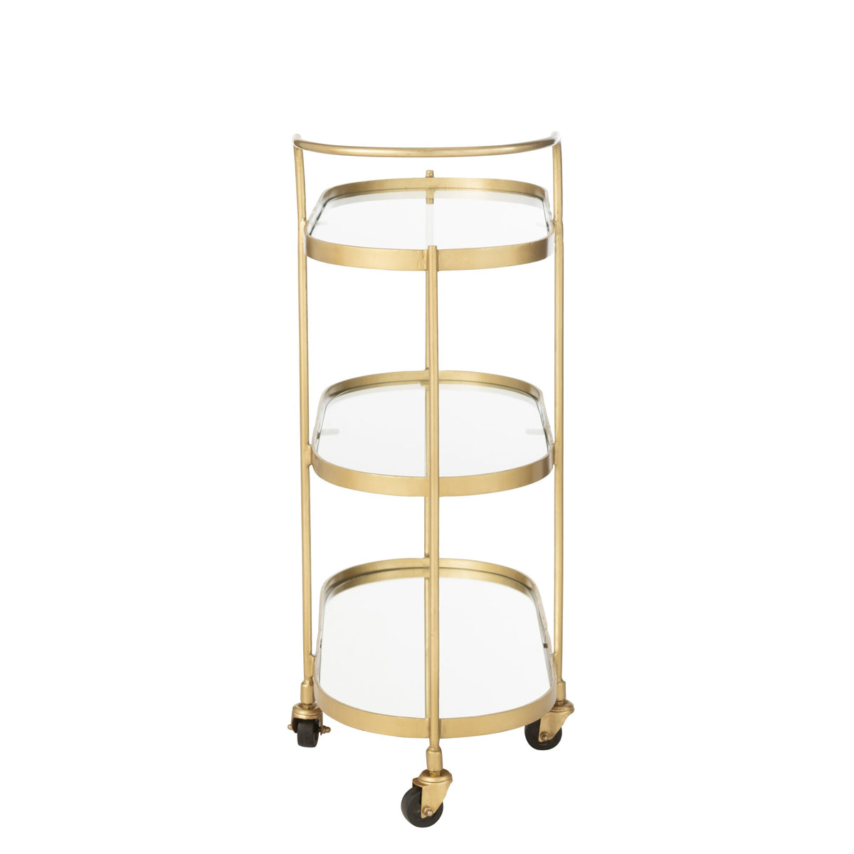 Trolley Ovale Metallo/Specchio Oro J-Line