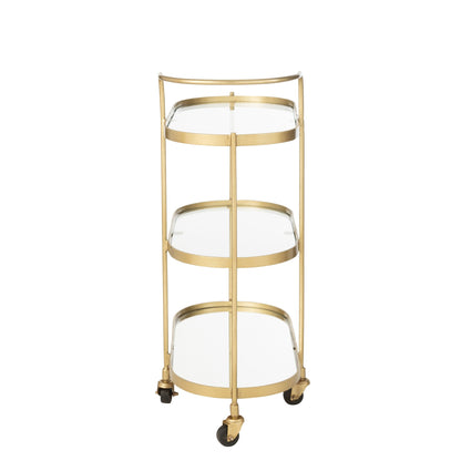 Trolley Ovale Metallo/Specchio Oro J-Line