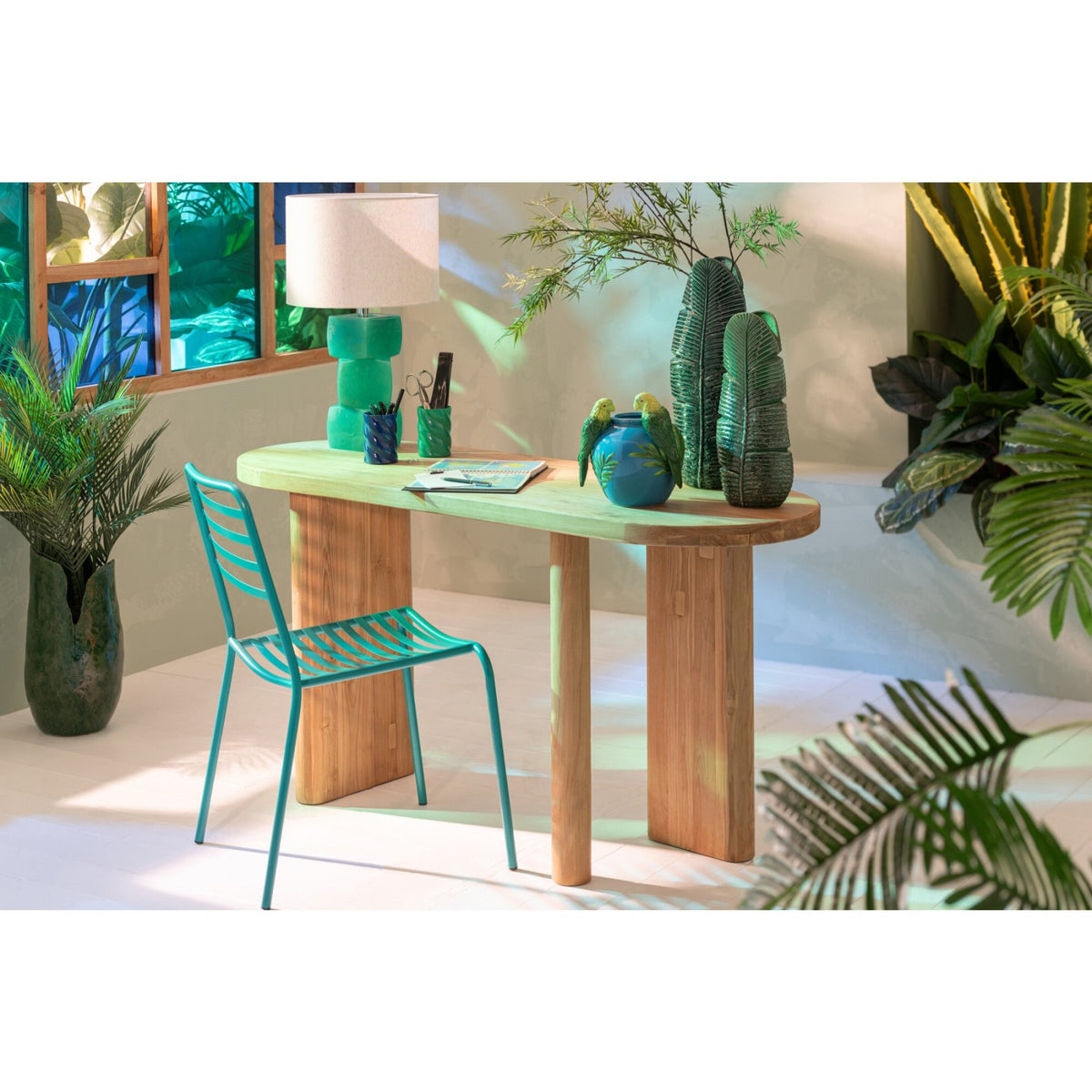 Sedia da giardino Dedi Turchese Metallo J-Line