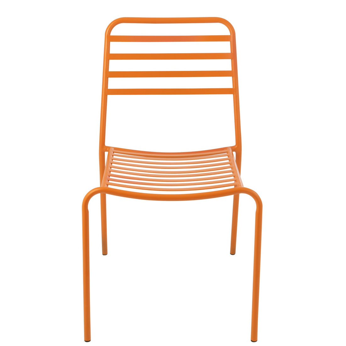 Sedia da giardino in metallo a righe arancioni J-Line