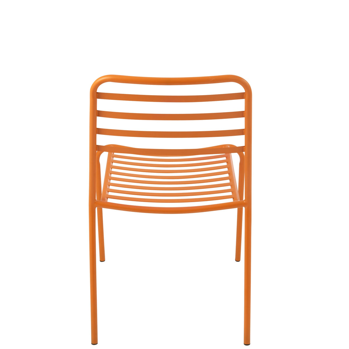 Sedia da giardino in metallo a righe arancioni J-Line
