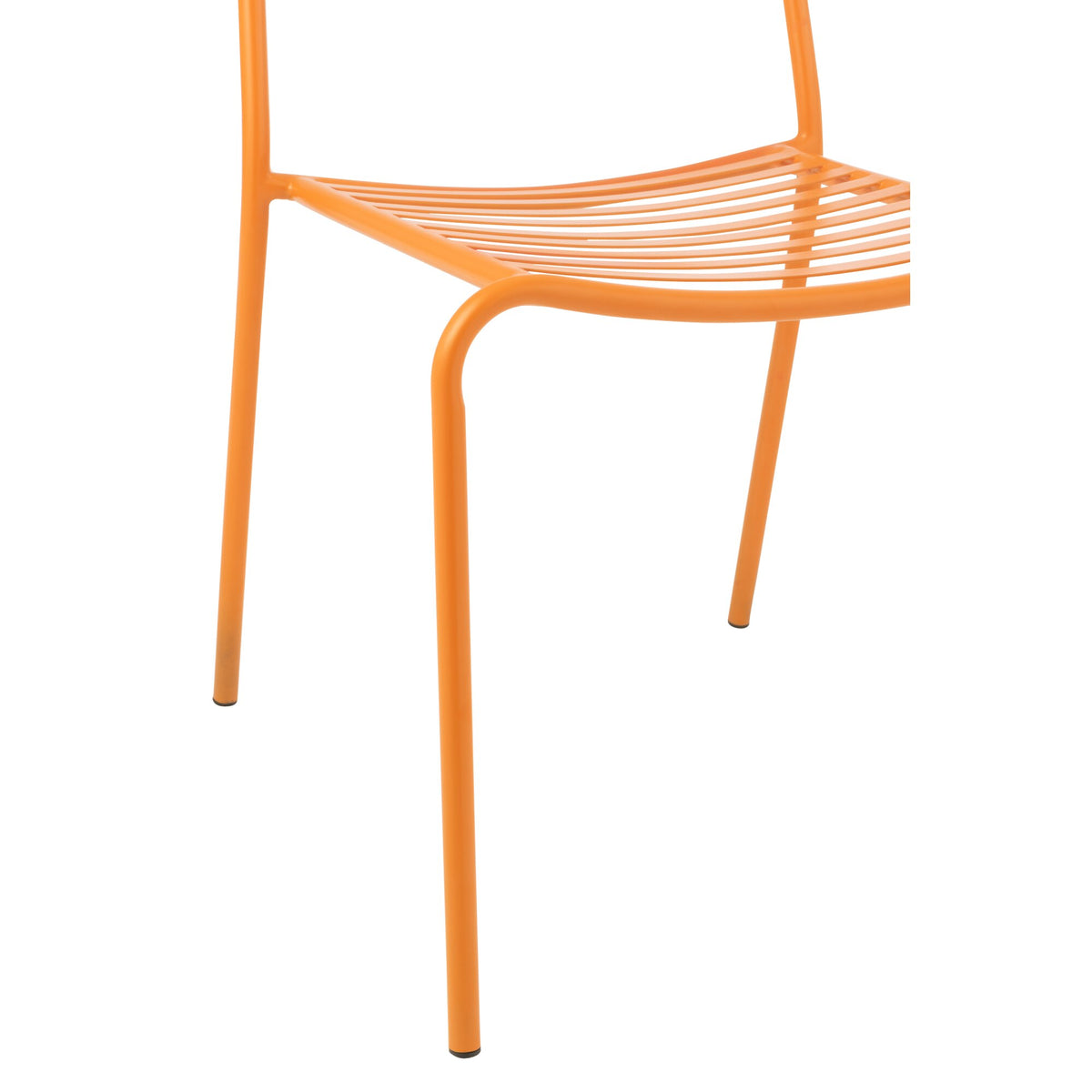 Sedia da giardino in metallo a righe arancioni J-Line