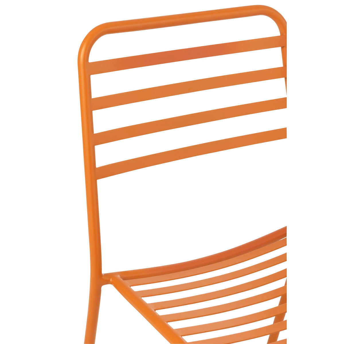 Sedia da giardino in metallo a righe arancioni J-Line
