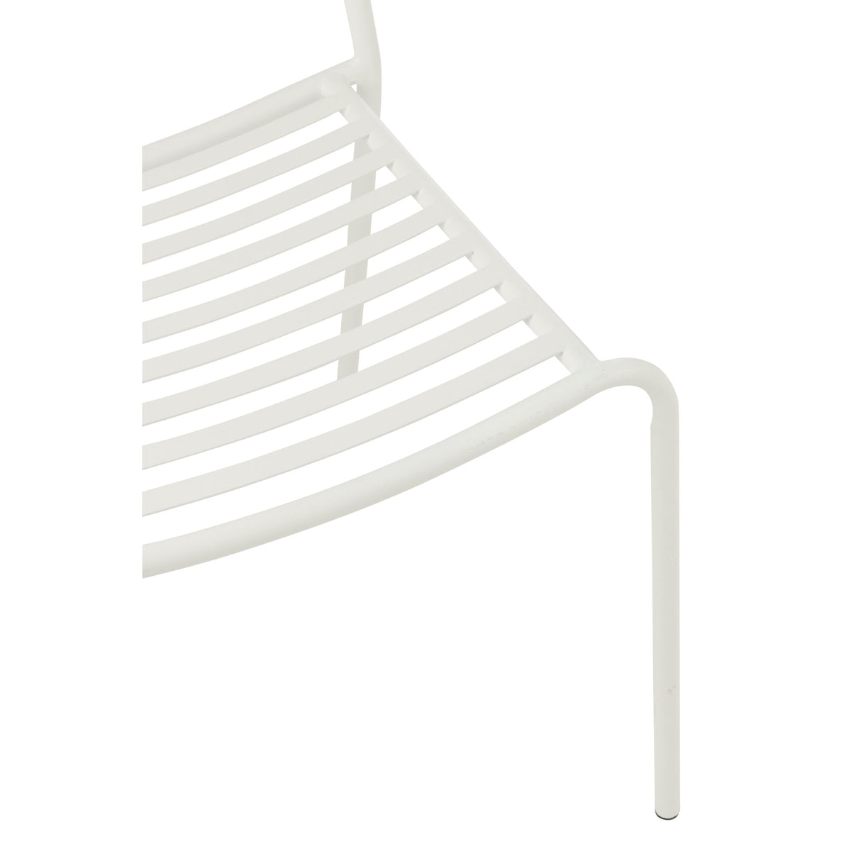 Sedia da giardino in metallo a righe bianche J-Line