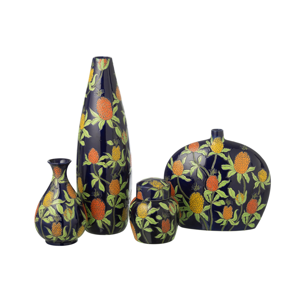 Vaso Ananas Porcellana Multicolore Large J-Line