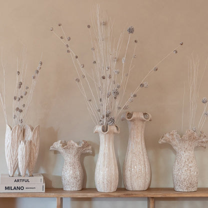 Vaso in Ceramica Smaltata Beige Large J-Line