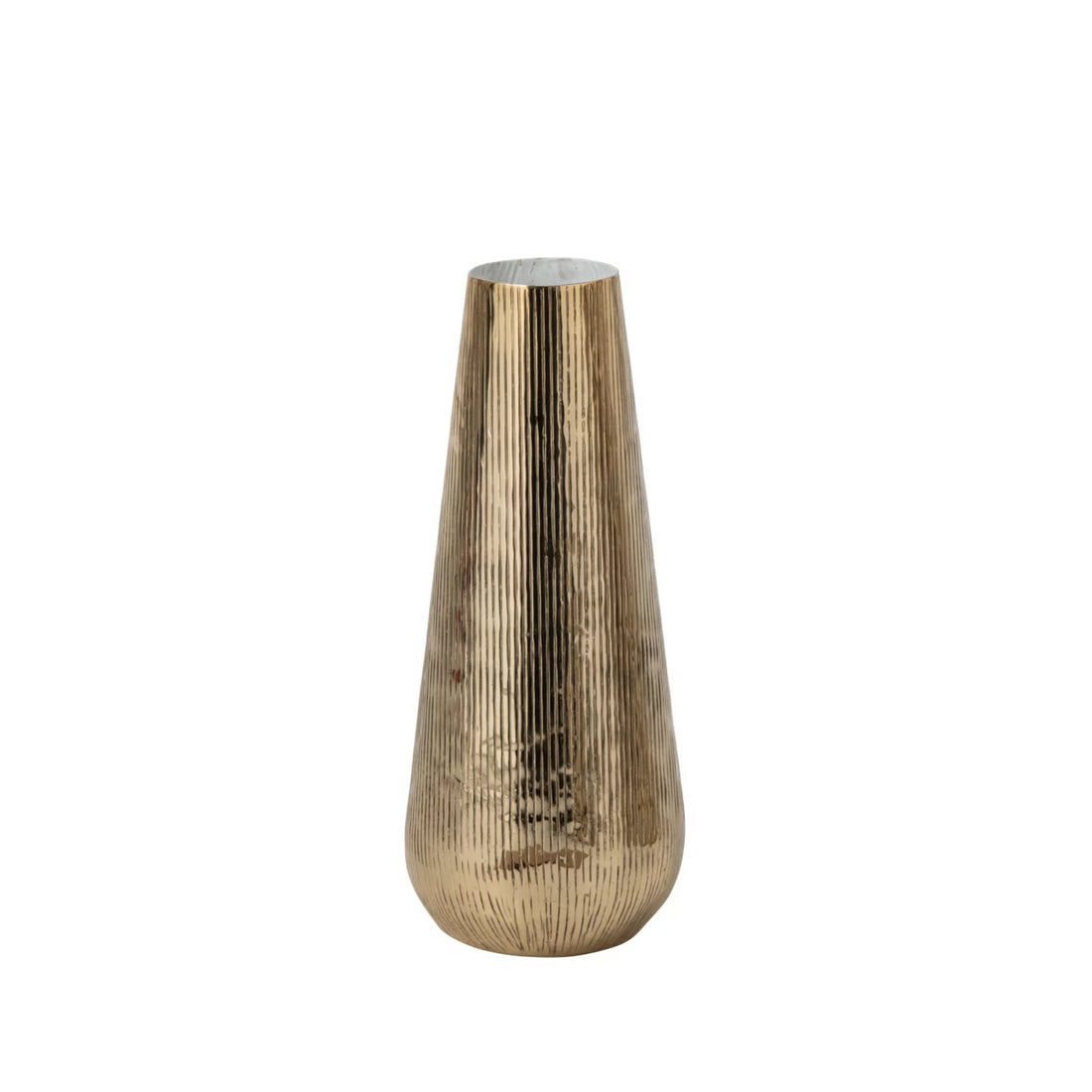 Vaso a Righe in Alluminio Oro/Bianco Piccolo J-Line