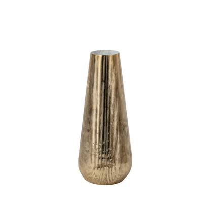 Vaso a Righe in Alluminio Oro/Bianco Piccolo J-Line