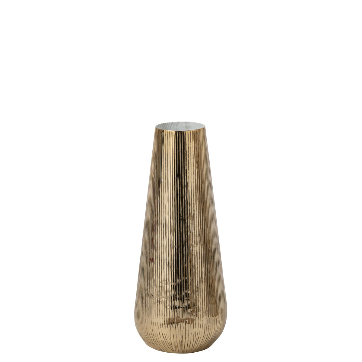 Vaso a Righe in Alluminio Oro/Bianco Piccolo J-Line