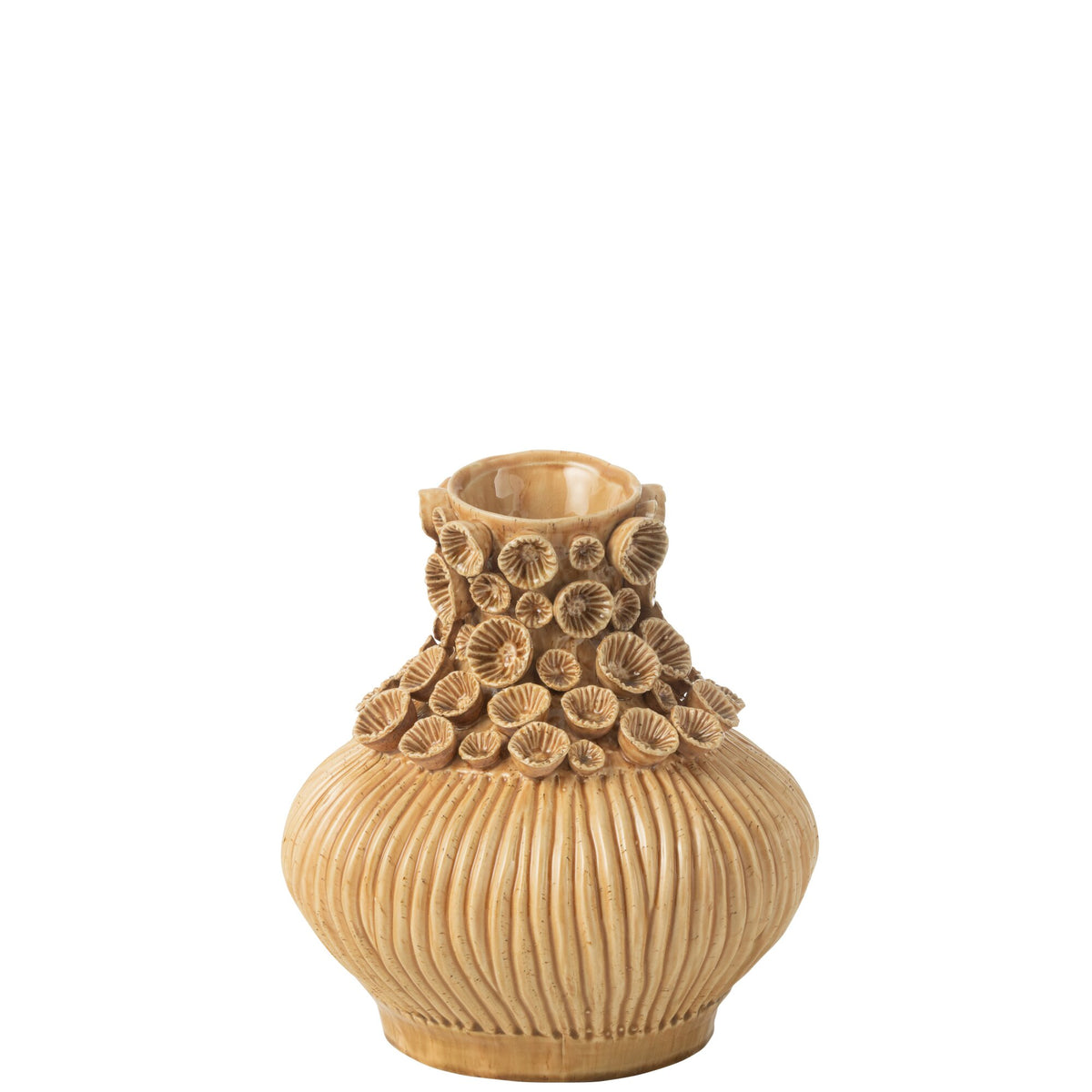 Vaso Gourd Corallo Argilla Ocra J-Line