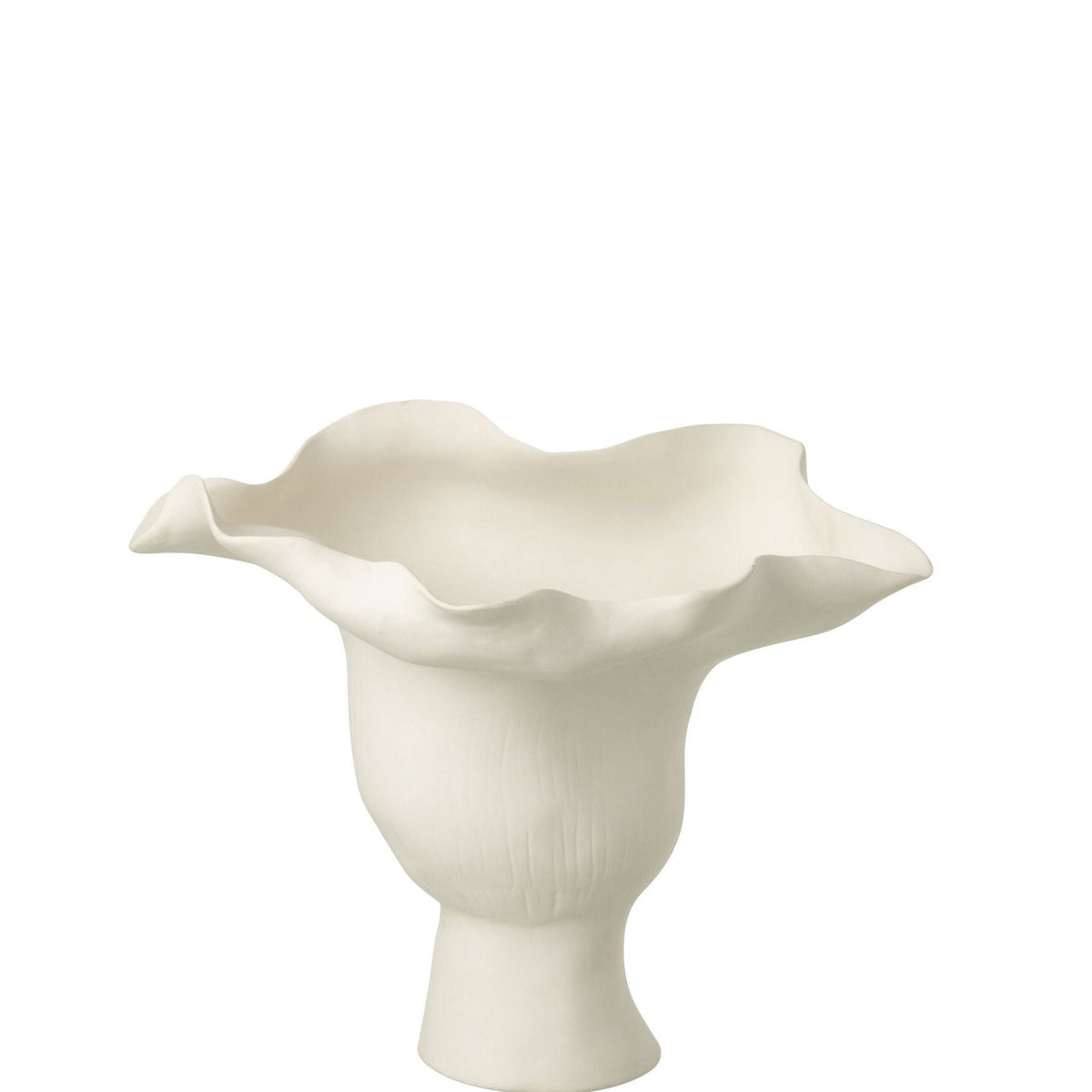 Vaas Helix Onregelmatig Keramiek Wit Ø31cmxH31cm J-Line