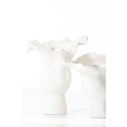 Vaas Helix Onregelmatig Keramiek Wit Ø31cmxH31cm J-Line