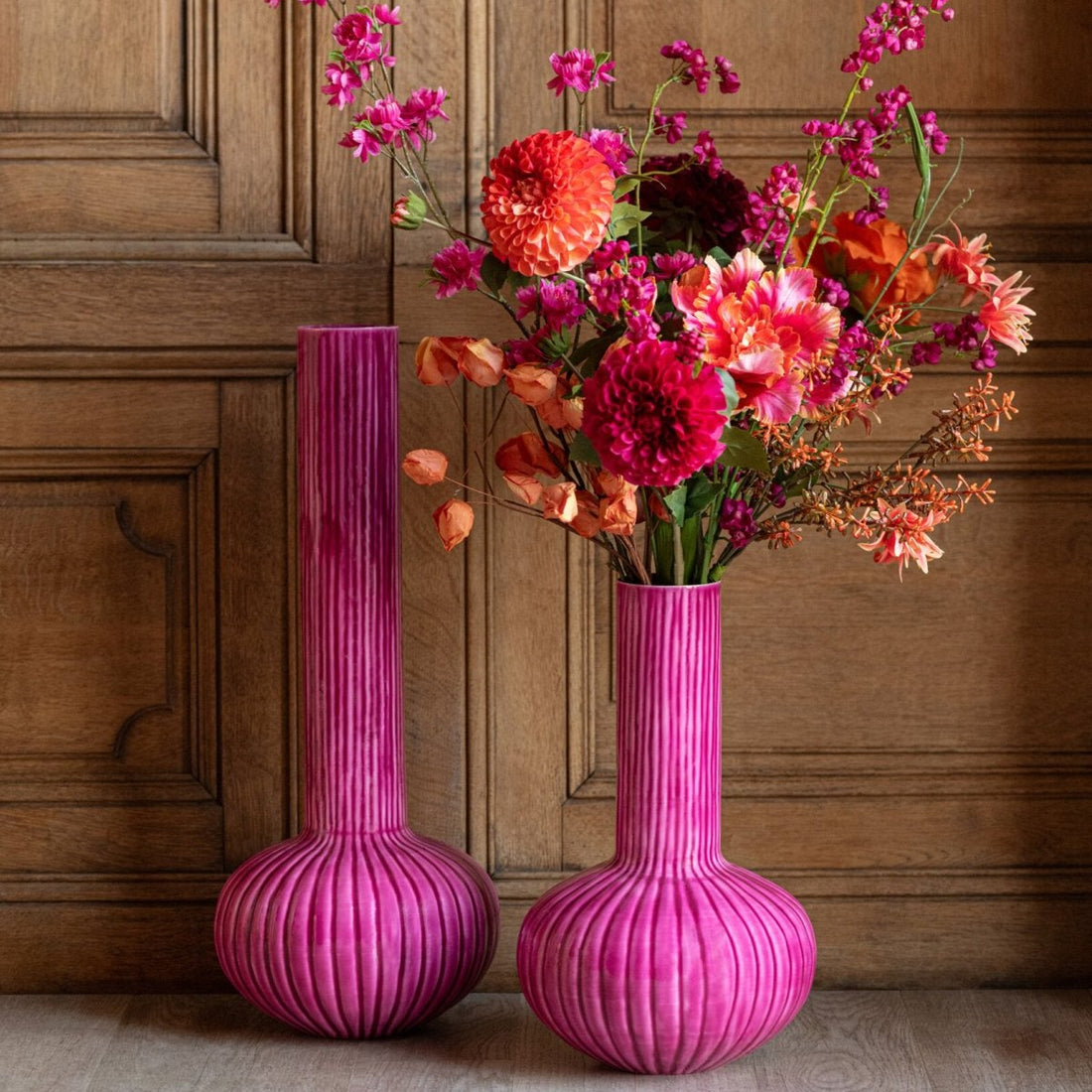 Vaso in ferro fucsia grande J-Line