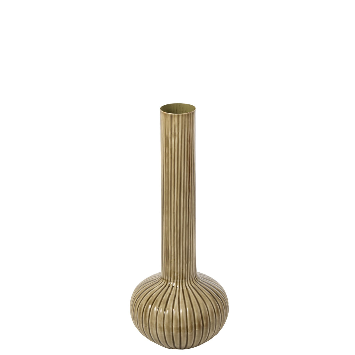 Vaso in ferro verde oliva grande J-Line