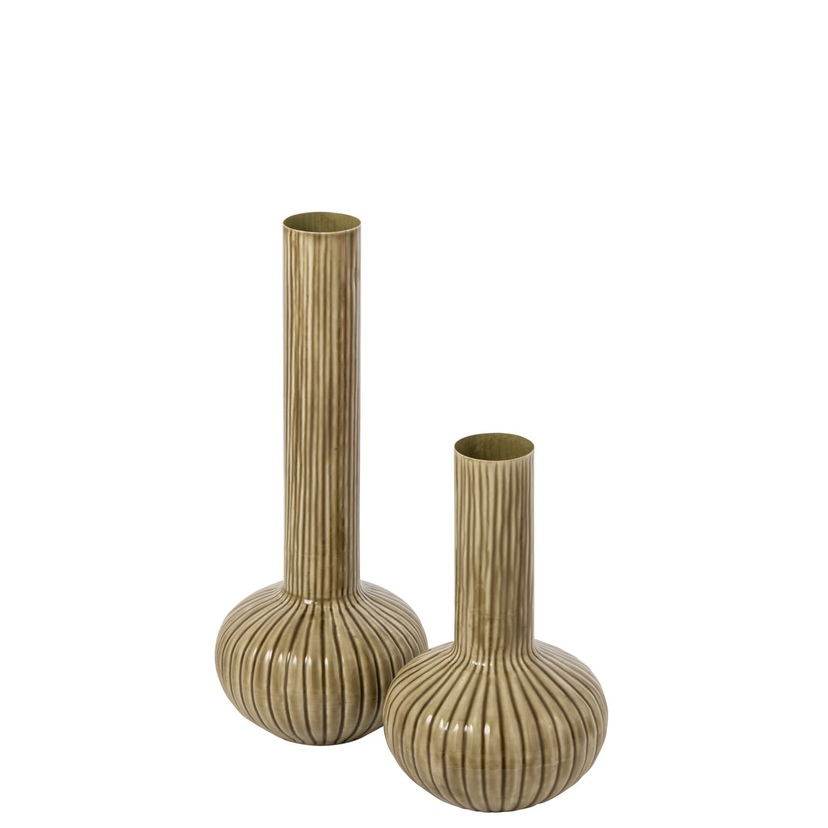 Vaso in ferro verde oliva grande J-Line