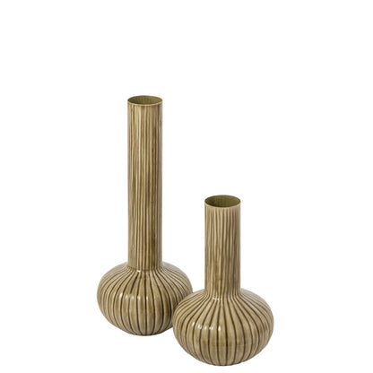 Vaso in ferro verde oliva grande J-Line