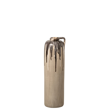 Vaso in ceramica beige/marrone piccolo J-Line