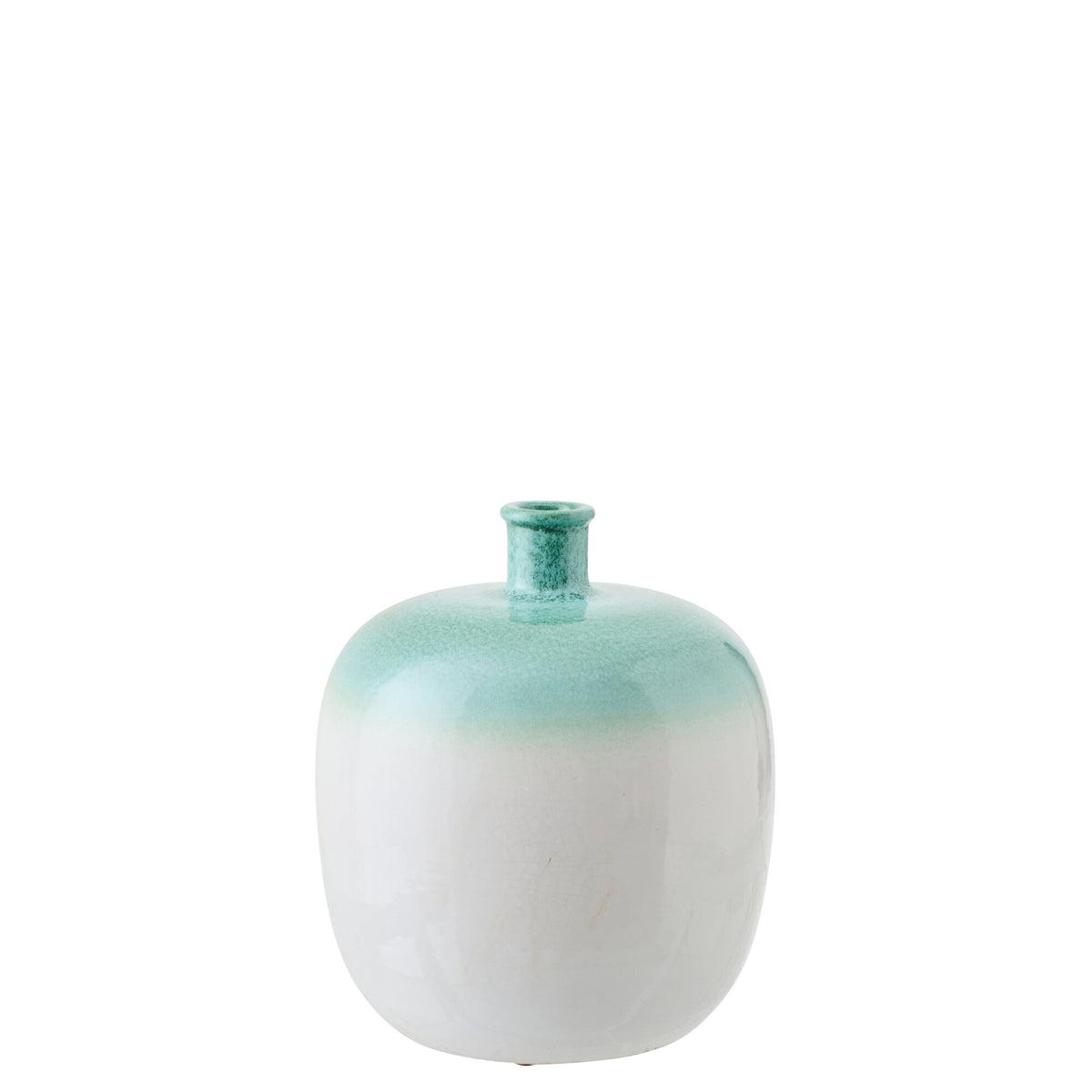 Vaso in ceramica verde menta/bianco J-Line