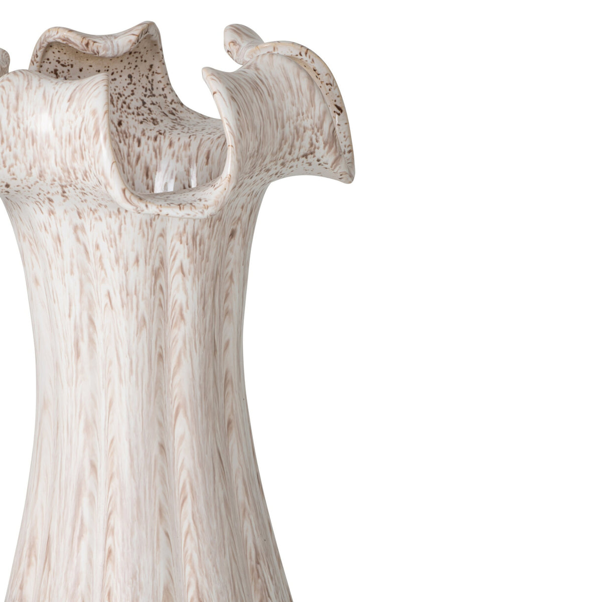 Vaso in Ceramica Smaltata Beige Large J-Line