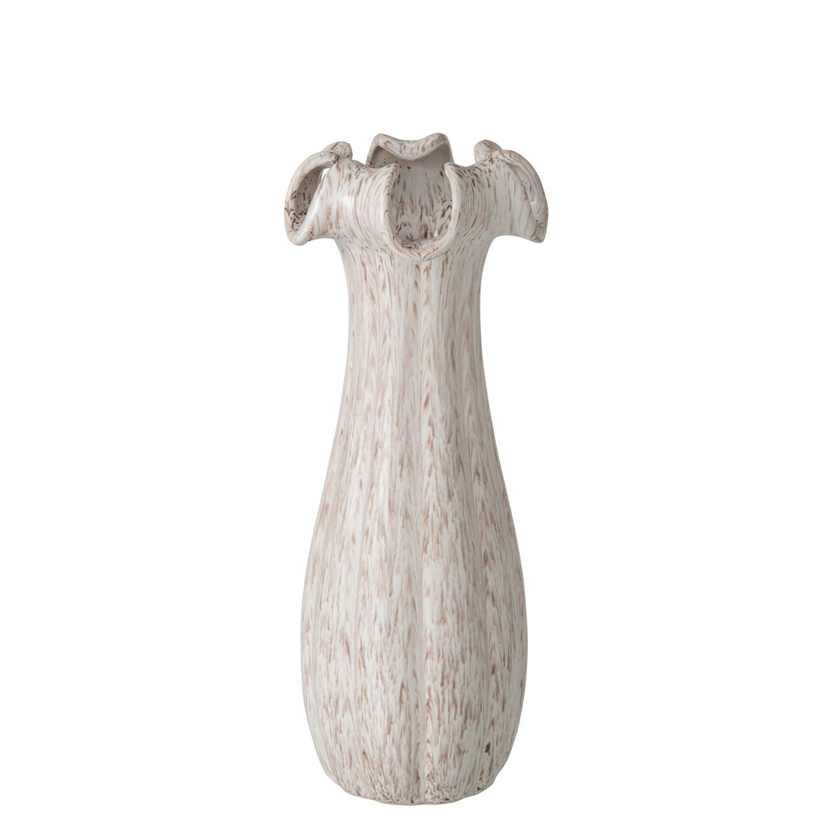 Vaso in Ceramica Smaltata Beige Small J-Line
