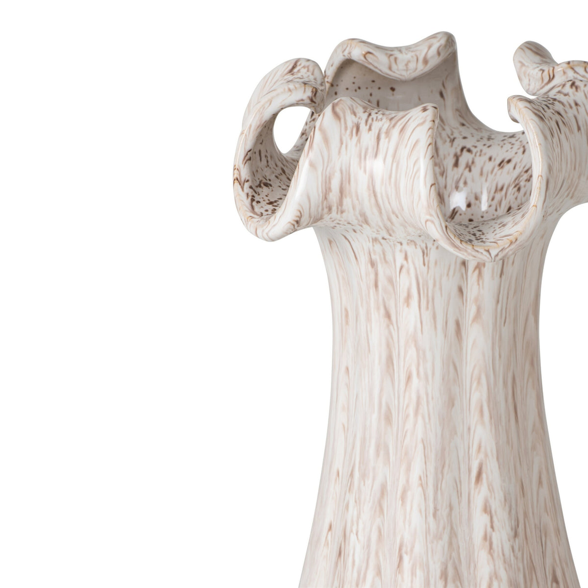 Vaso in Ceramica Smaltata Beige Small J-Line