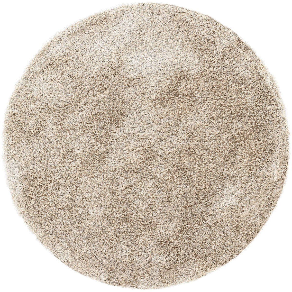 Vloerkleed Crown Polyester Beige Rond 200cm van MUST Living, volledig in beeld op een neutrale achtergrond