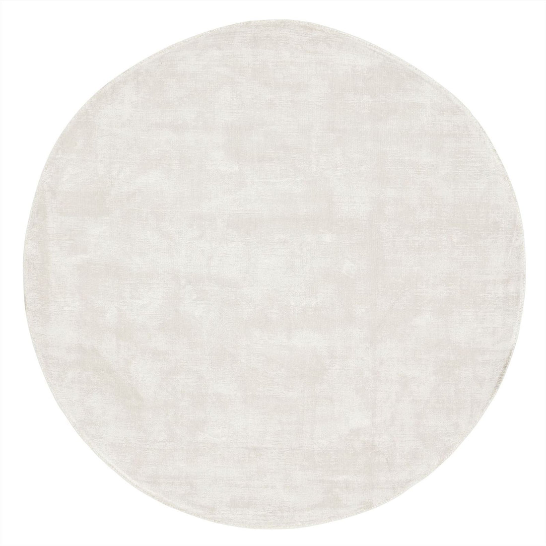 Groot rond vloerkleed La Belle van MUST Living in zandkleurige viscose, doorsnede 250 cm