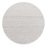 Groot rond vloerkleed Nirvana van MUST Living in grijze wol en polyester, doorsnede 250 cm