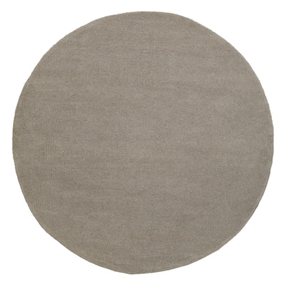 Rond vloerkleed Noble van MUST Living in taupe polyester met een doorsnede van 200 cm